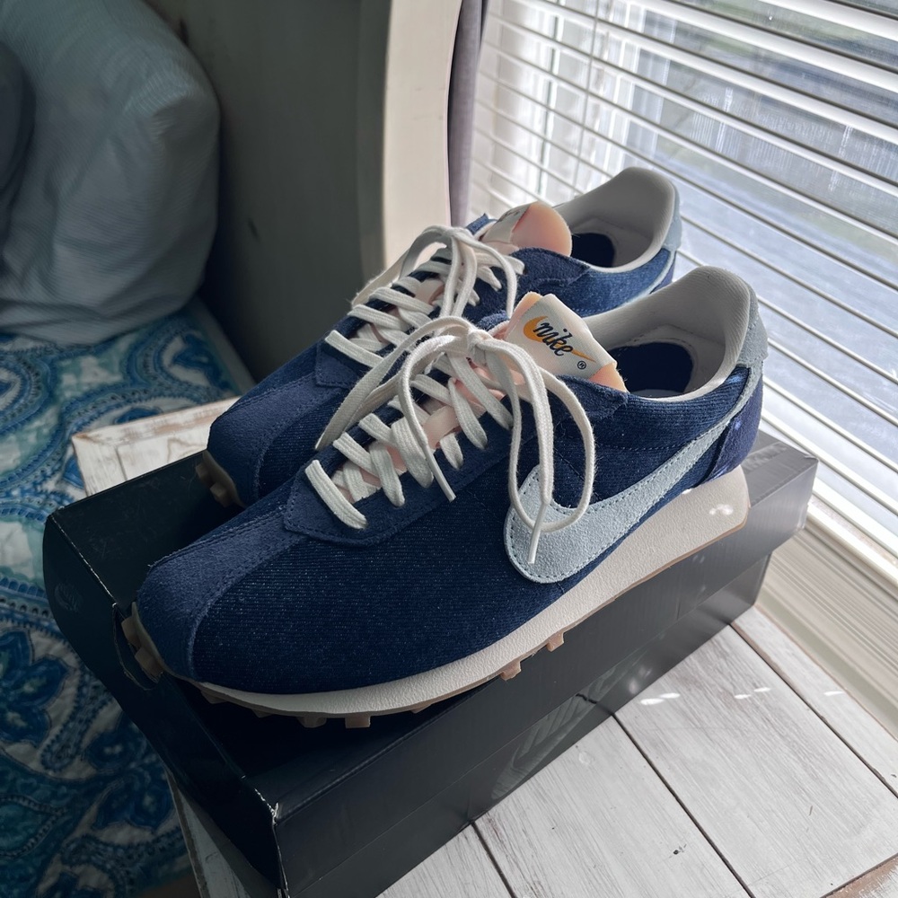 Nike LD-1000 Navy Blue Denim White Retro Runner Sneakers